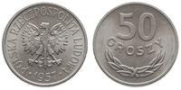 50 groszy 1957, Warszawa, aluminium, rzadszy roc