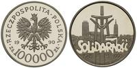 100.000 złotych 1990, Warszawa, Solidarność 1980