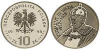 10 złotych 1998, Warszawa, Zygmunt III Waza - po