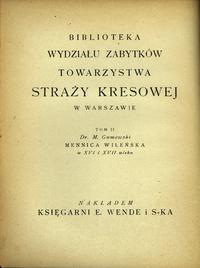 M. Gumowski- Mennica wileńska w XVI i XVII wieku