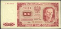 100 złotych 1.07.1948, seria IT, ładne, Miłczak 