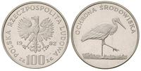 100 złotych 1982, Ochrona Środowiska - Bocian, s