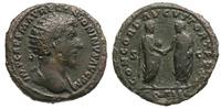 dupondius 162, Rzym, Aw: Głowa cesarza w prawo, 