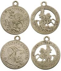 zestaw 2 medali podróżnych ze świętym Jerzym, sr