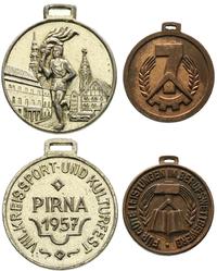 Zestaw 2 medali nagrodowych, Pirna 1957 aluminiu