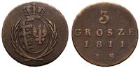 3 grosze  1811/I.S, Warszawa, Iger KW.11.1.a
