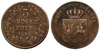 3 grosze  1831 , Warszawa, łapy orła proste, kro