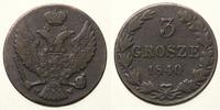 3 grosze 1840, Warszawa, ciemna patyna