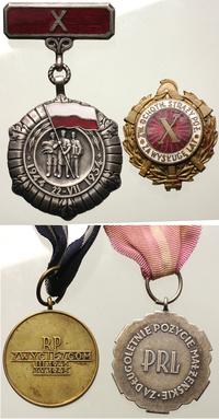 zestaw odznaczeń - 4 sztuki, Medal X Lecia, Meda