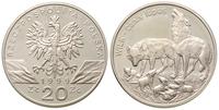 20 złotych 1999, Wilk, srebro, patyna, Parchimow