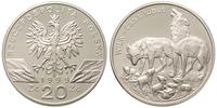 20 złotych 1999, Wilk, srebro, patyna, Parchimow