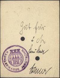 bon na 2 marki (1914), papier ze znakiem wodnym,