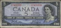5 dolarów 1954, Ottawa, seria w/c, przybrudzony 