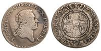 złotówka (4 grosze srebrne) 1767 FS, patyna, Pla