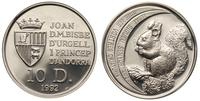 10 dinarów 1992, Wiewiórka, srebro "925" 31 g, s