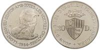 20 dinarów 1984, Niedźwiedzie, srebro "835" 16 g