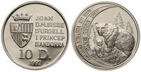 10 dinarów 1992, Niedźwiedzie, srebro "925" 31 g