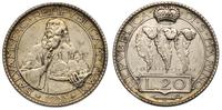 20 lirów 1933, srebro "800" 14.80