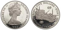 5 dolarów 1983, Międzynarodowy Rok Dziecka, sreb