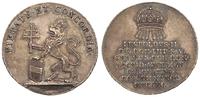 żeton koronacyjny 1790, srebro 4.34 g, patyna
