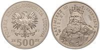 500 złotych 1987, PRÓBA-NIKIEL Kaziemierz III Wi