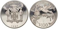 100 dolarów 1987, Ptak, srebro '925' 136.08 g, s