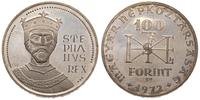 100 forintów 1972, Król Stefan /popirsie/, srebr