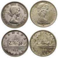 2 x 1 dolar 1953 i 1966, Canoe, srebro '800', pa
