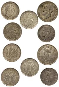 zestaw 5 monet, 1 leu 1910, 2 lei 1910, 3 x 200 