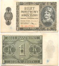 1 złoty 1.10.1938, seria IC, przybrudzony papier