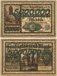 5.000.000 marek 8.08.1923, zielony nadruk, Miłcz