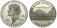 1 dolar 1993, Thomas Jefferson / Monticello, ste