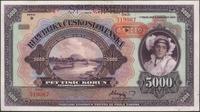 5.000 koron 6.10.1920, perforacja SPECIMEN piękn