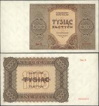 1.000 złotych 1945, seria B, wyśmienity egzempla
