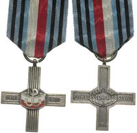 Warszawski Krzyż Powstańczy, biały metal 43 x 43