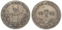 Medal Pamiątka z Warszawy 18 X 1914, biały metal