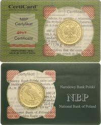 100 złotych 1995, Warszawa, Orzeł Bielik, złoto 