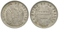 20 centavos 1909/H, srebro 4.01 g, KM 176