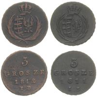 lot: 2x 3 grosze 1811, 1812, Warszawa, 3 grosze 