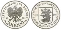 200.000 złotych 1993, Nadanie Praw Miejski Szcze