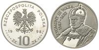 10 złotych 1998, Zygmunt III Waza - popiersie, m