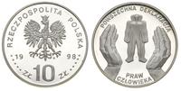 10 złotych 1998, Deklaracja Praw Człowieka, mone