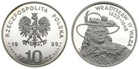 10 złotych 1999, Władysław IV Waza - popiersie, 