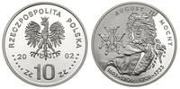 10 złotych 2002, August II Mocny - popiersie, mo