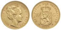 10 guldenów 1898, złoto 6.72 g, rzadki typ monet