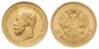 10 rubli 1903/AP, Petersburg, złoto 8.60 g, Kaza
