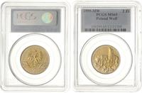 2 złote 1999, Wilki, nordic gold, piękne, moneta