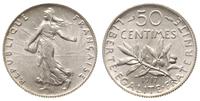 50 centów 1917, Paryż, srebro '835' 2.5 g, wyśmi