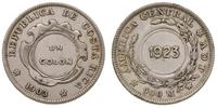 1 kolon 1923/CR, kontrmarka 50 centimos na 1923,