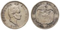 50 centavos 1921, srebro '900' 12.23 g, patyna